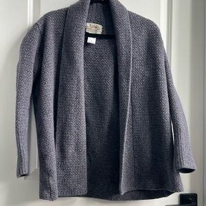 Aran Sweater Market Virgin Wool Gray Cardigan, size XL